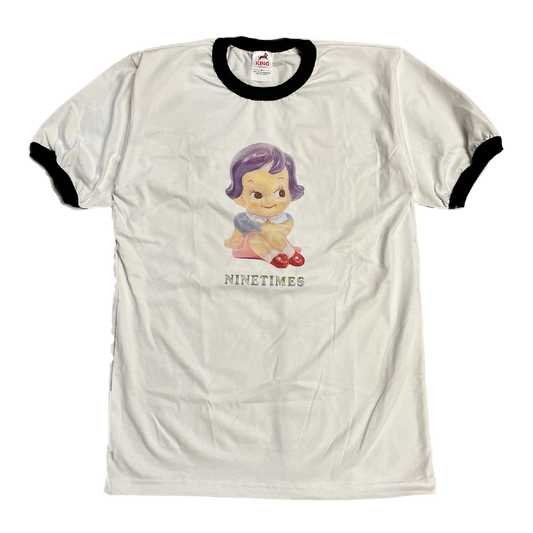 Ninetimes Doll Ringer Tee - White/Black