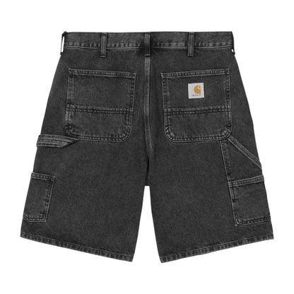Carhartt WIP Double Knee Short - Black Stone Washed