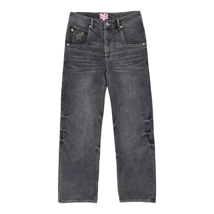 Star Team Normal Fit Drop Jeans - Black