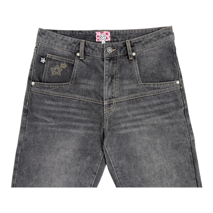 Star Team Normal Fit Drop Jeans - Black