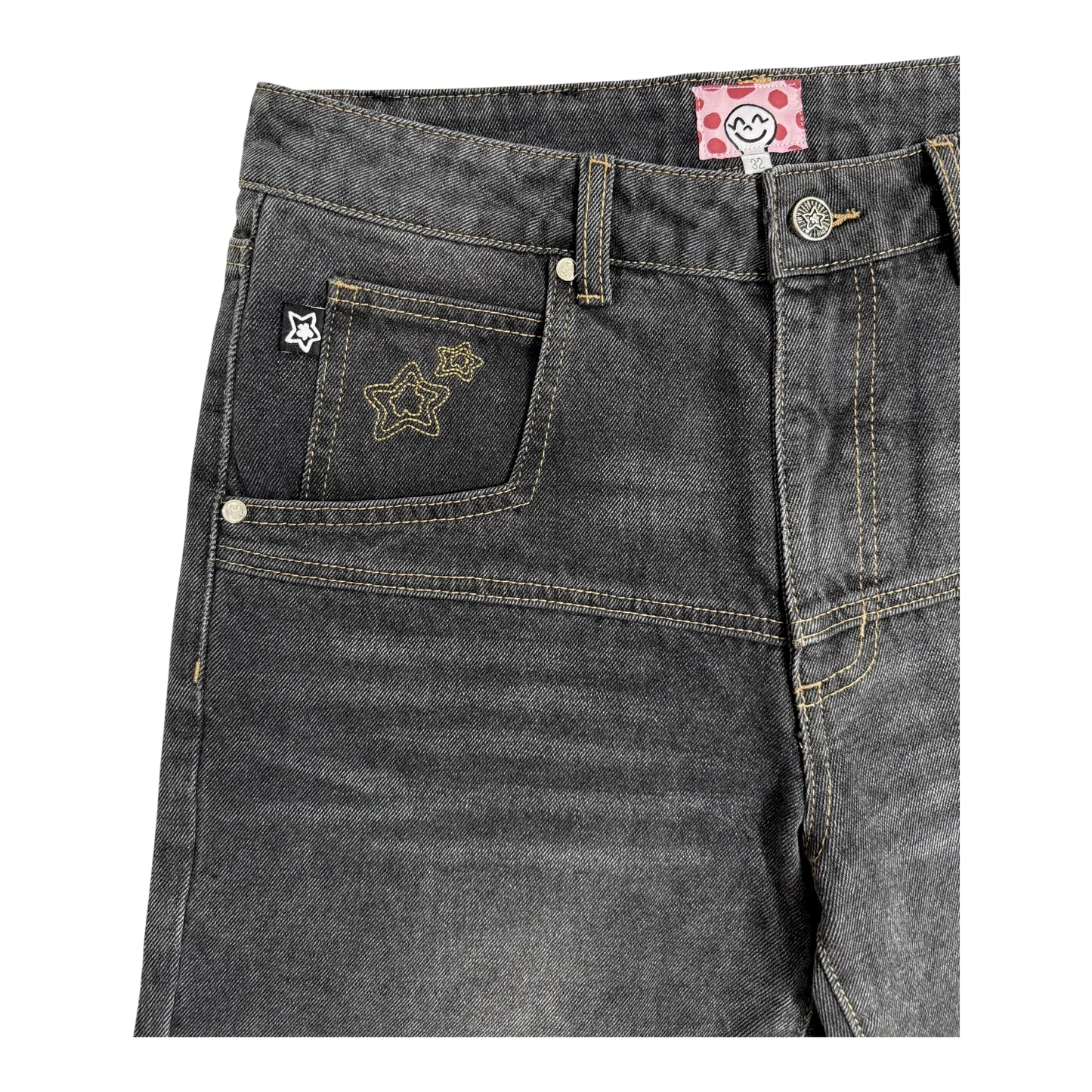 Star Team Normal Fit Drop Jeans - Black