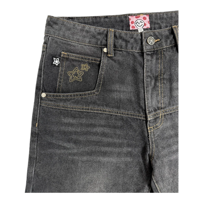 Star Team Normal Fit Drop Jeans - Black
