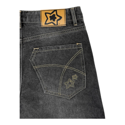 Star Team Normal Fit Drop Jeans - Black