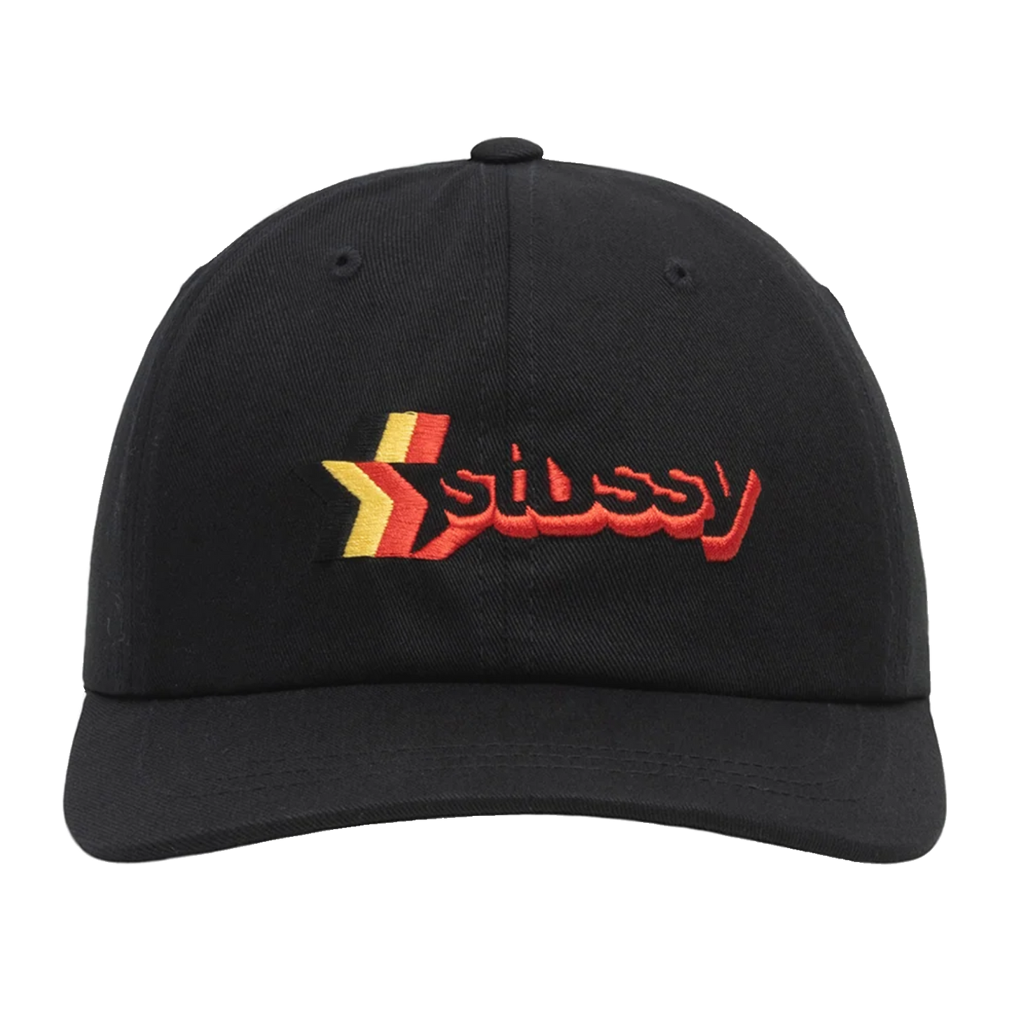 Stussy 3 Star Low Pro Strapback Cap - Black