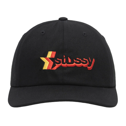 Stussy 3 Star Low Pro Strapback Cap - Black