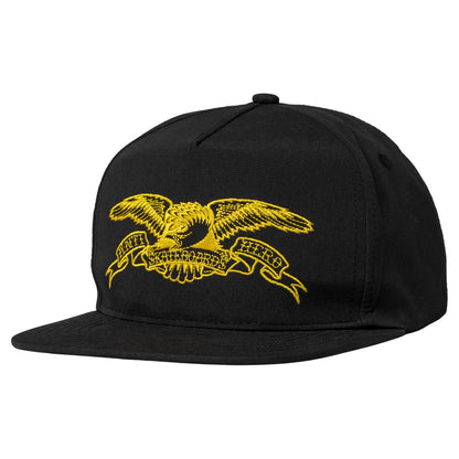 Antihero Basic Eagle Snapback - Black/Mustard