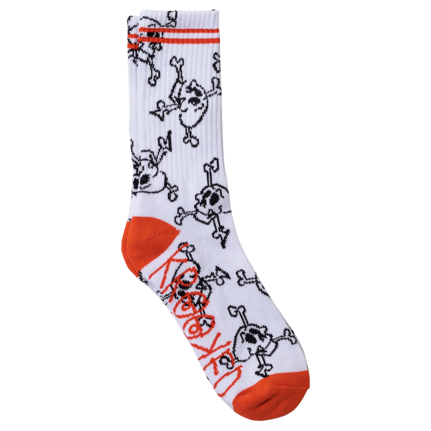 Krooked Style Sock - White/Black/Red