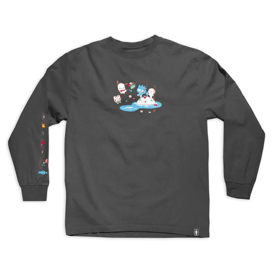 Girl Hello Kitty & Friends Fishing Longsleeve - Charcoal