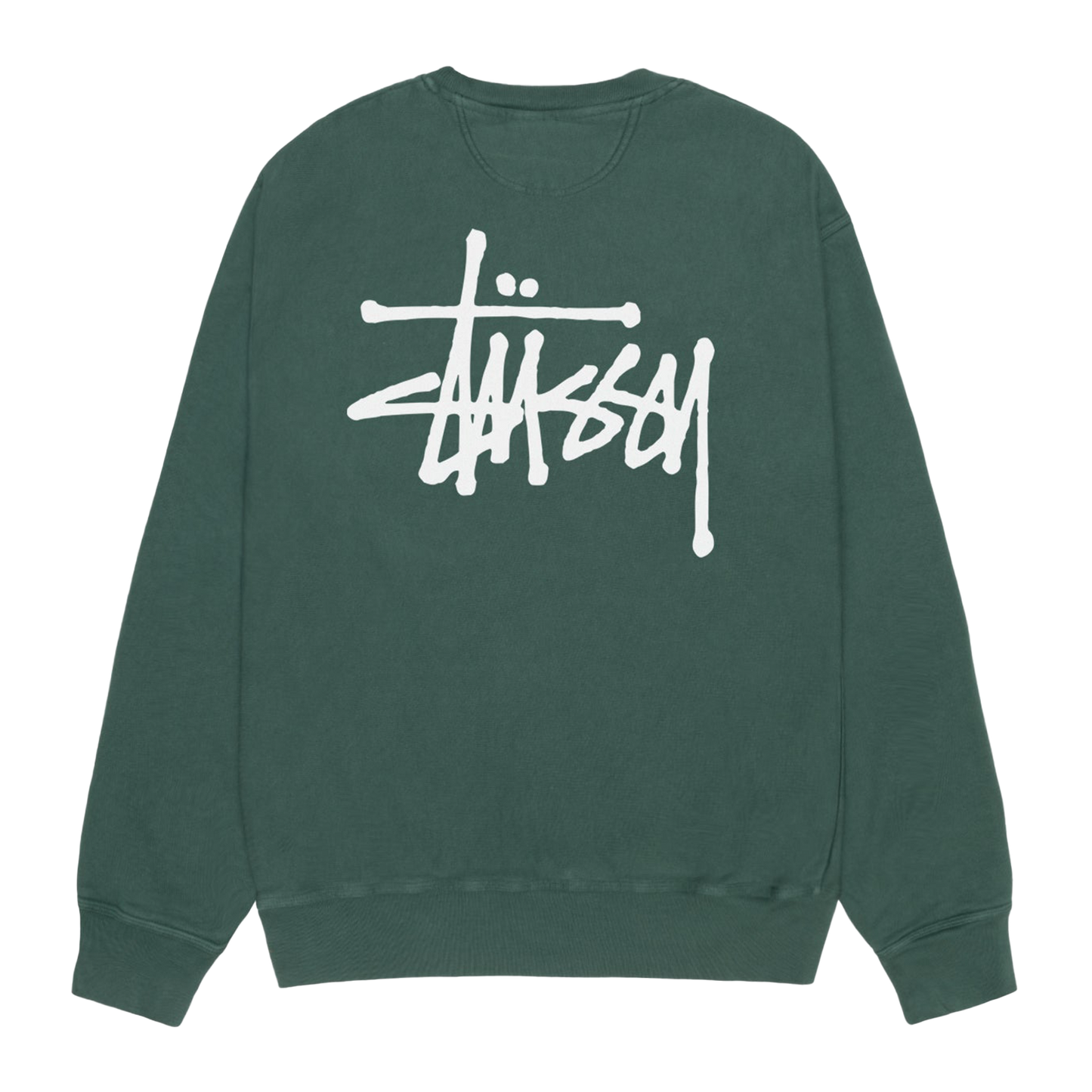 Stussy Basic Pigment Dyed Crewneck - Forest