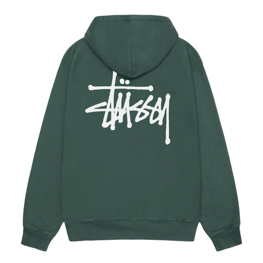 Stussy Basic Pigment Dyed Hoodie - Forest