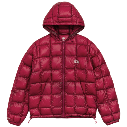 Stussy Midweight Hooded Puffer Jacket - Fucshia