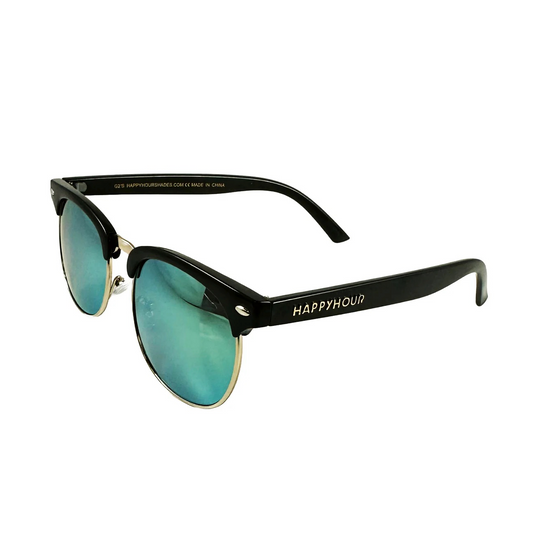 Happy Hour G2 Sunglasses - Gloss Black Gold Mirror