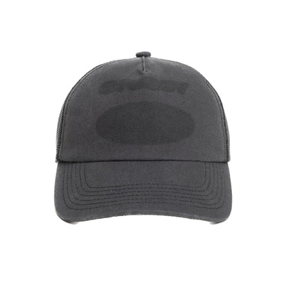 Stussy Hc Ghost Logo Trucker Cap - Black