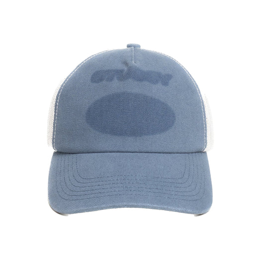 Stussy Hc Ghost Logo Trucker Cap - Blue