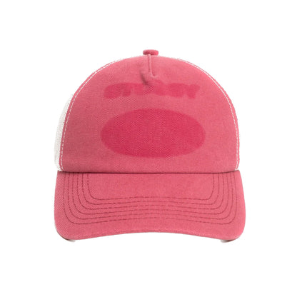 Stussy Hc Ghost Logo Trucker Cap - Red