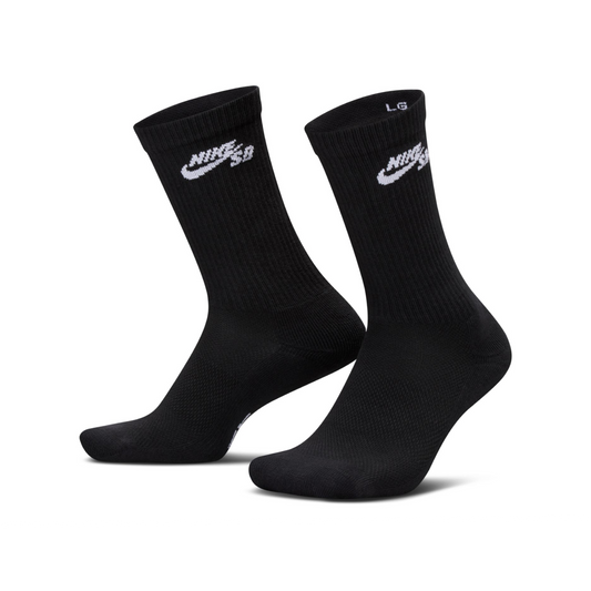 Nike SB Everyday Elevated Sock 3-Pack - Black