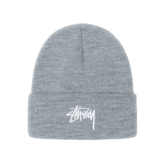 Stussy Stock Cuff Beanie - Grey Heather