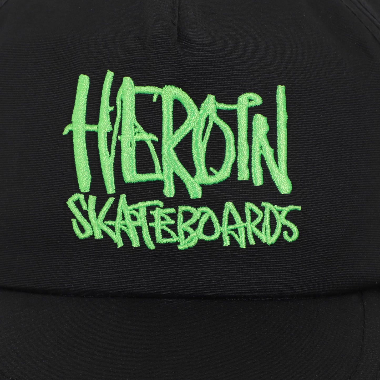 Heroin Script Nylon Snapback - Black/Green
