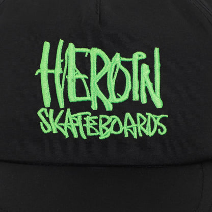 Heroin Script Nylon Snapback - Black/Green