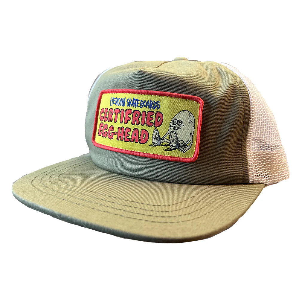 Heroin Certified Trucker Hat - Olive