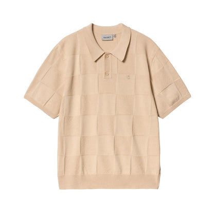 Carhartt WIP Checkered Short Sleeve Polo - Fleur De Sel