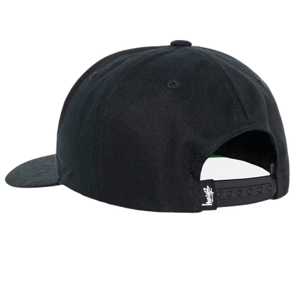 Stussy Mid-Depth Big Stock Snapback - Shadow Black