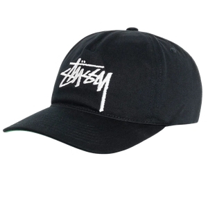 Stussy Mid-Depth Big Stock Snapback - Shadow Black