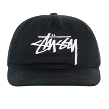 Load image into Gallery viewer, Stussy Mid-Depth Big Stock Snapback - Shadow Black