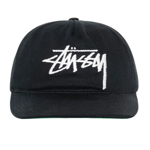 Stussy Mid-Depth Big Stock Snapback - Shadow Black