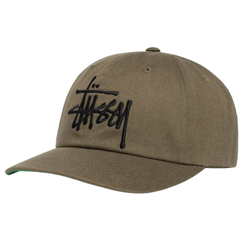 Stussy Mid-Depth Big Stock Snapback - Army Green