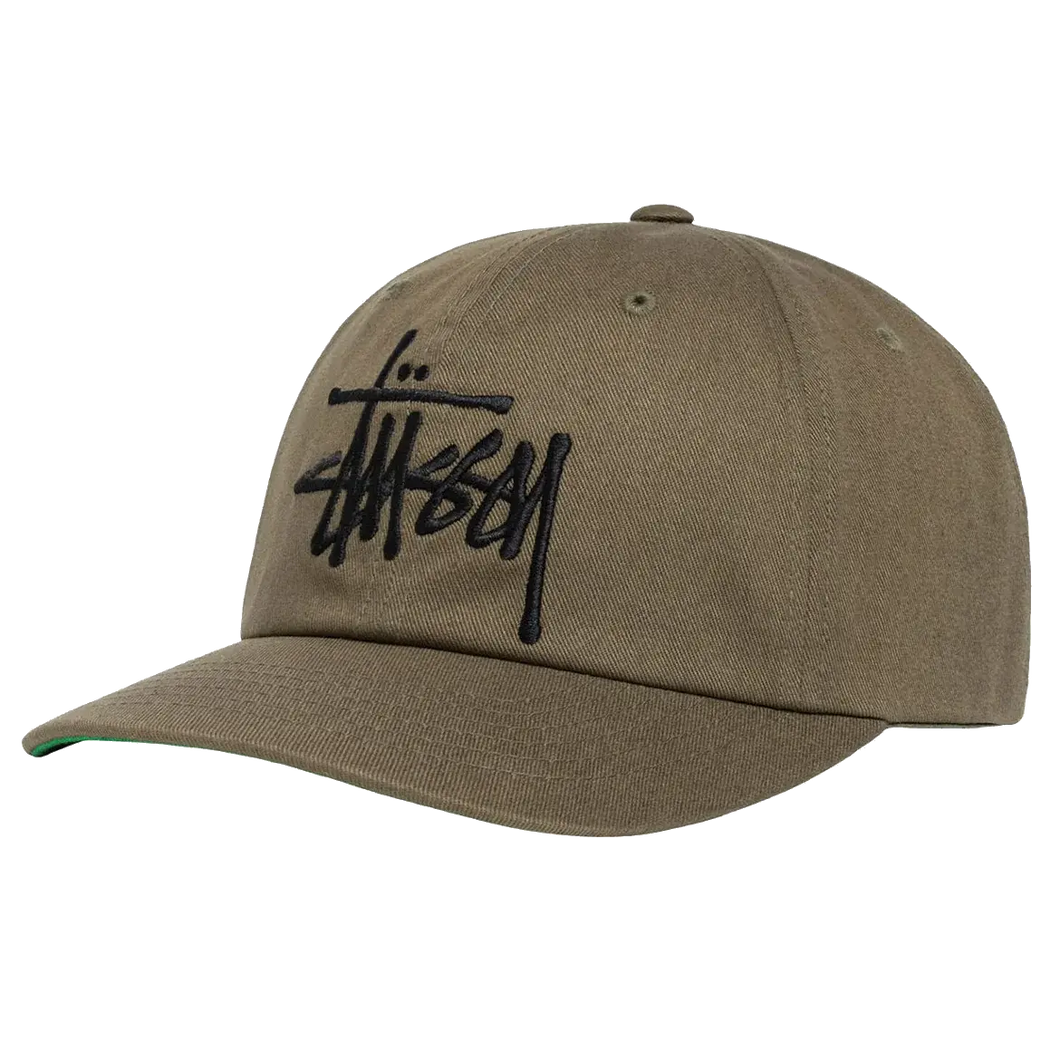 Stussy Mid-Depth Big Stock Snapback - Army Green