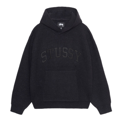 Stussy Felt Patch Knit Hoodie - Black