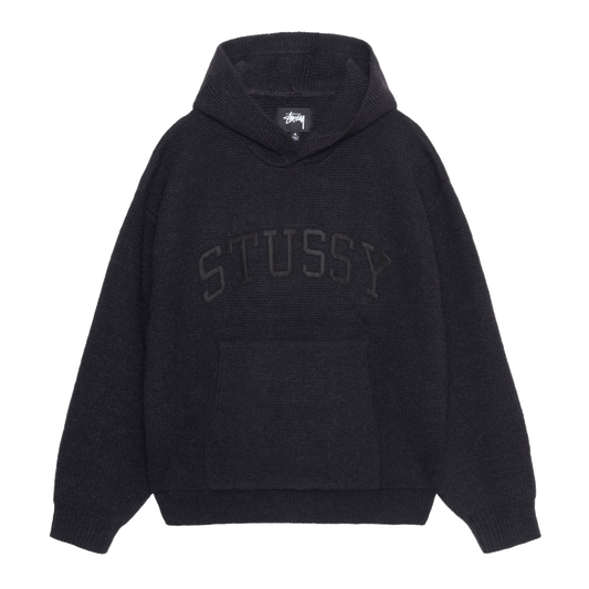 Stussy Felt Patch Knit Hoodie - Black