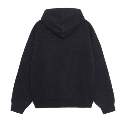 Stussy Felt Patch Knit Hoodie - Black