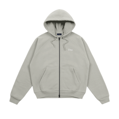Dime Classic Small Logo Zip Hoodie - Iron