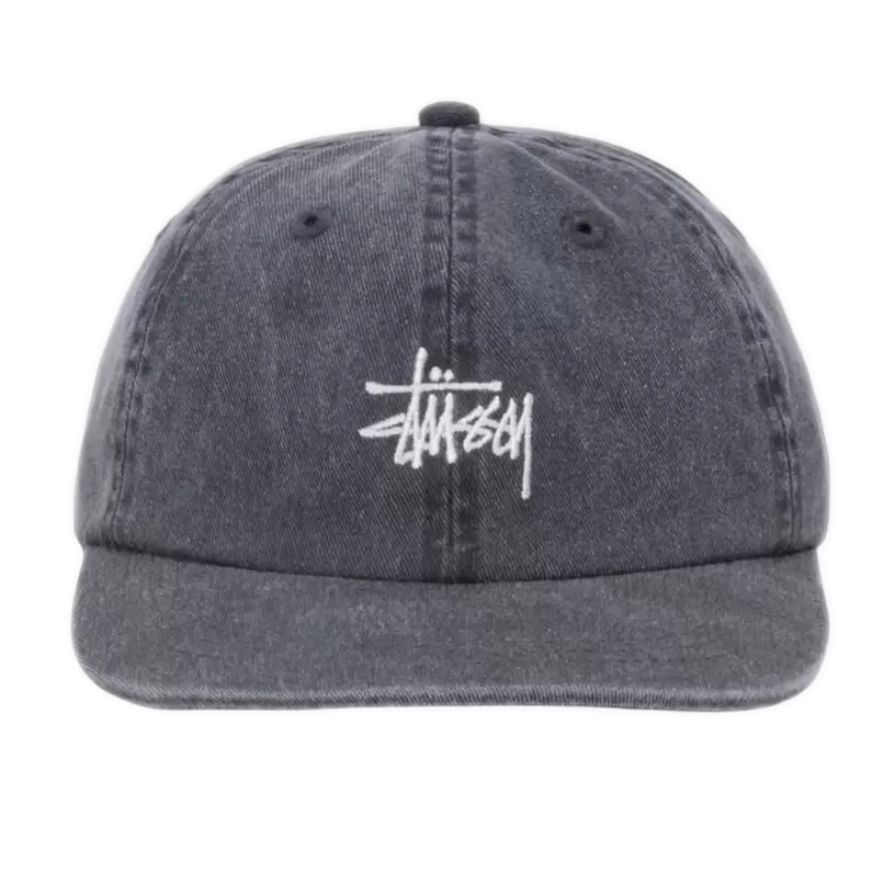 Stussy Washed Basic Low Pro Cap - Charcoal