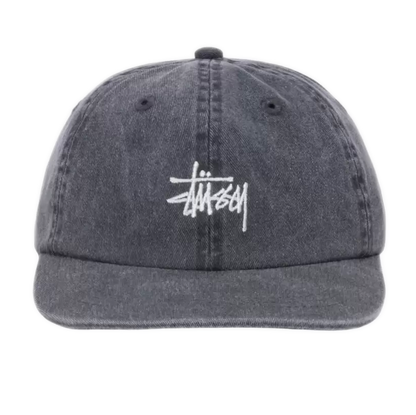 Stussy Washed Basic Low Pro Cap - Charcoal