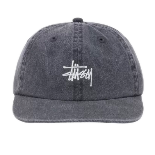 Stussy Washed Basic Low Pro Cap - Charcoal