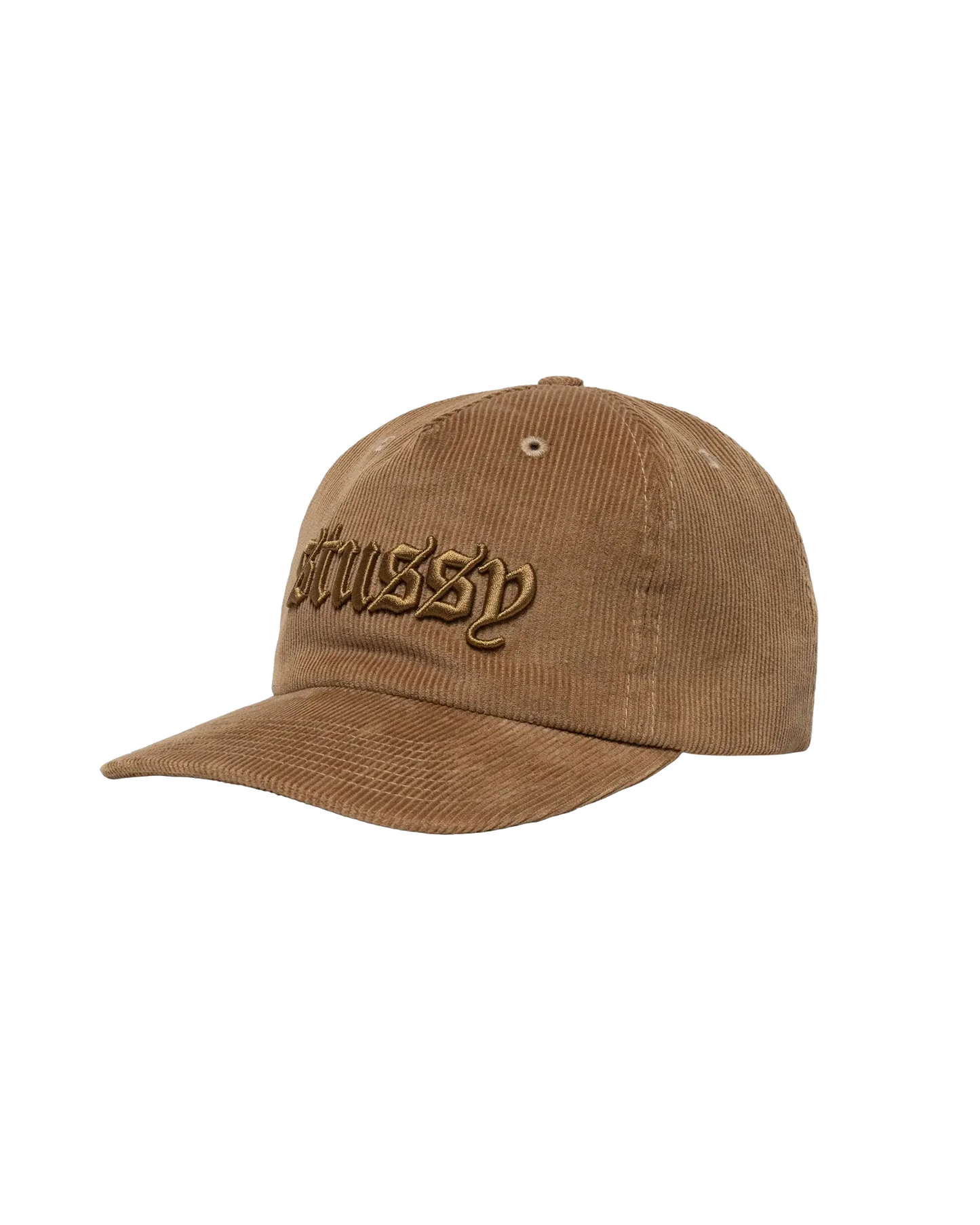 Stussy Corduroy Old English Snapback - Camel