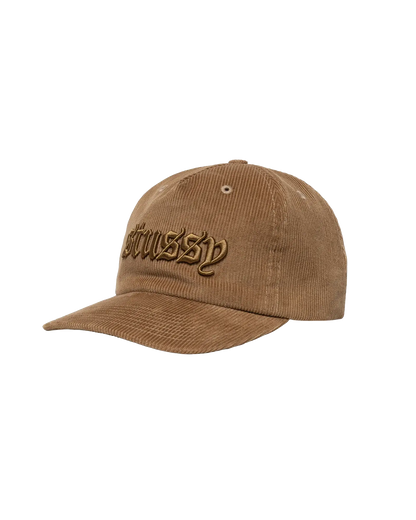 Stussy Corduroy Old English Snapback - Camel