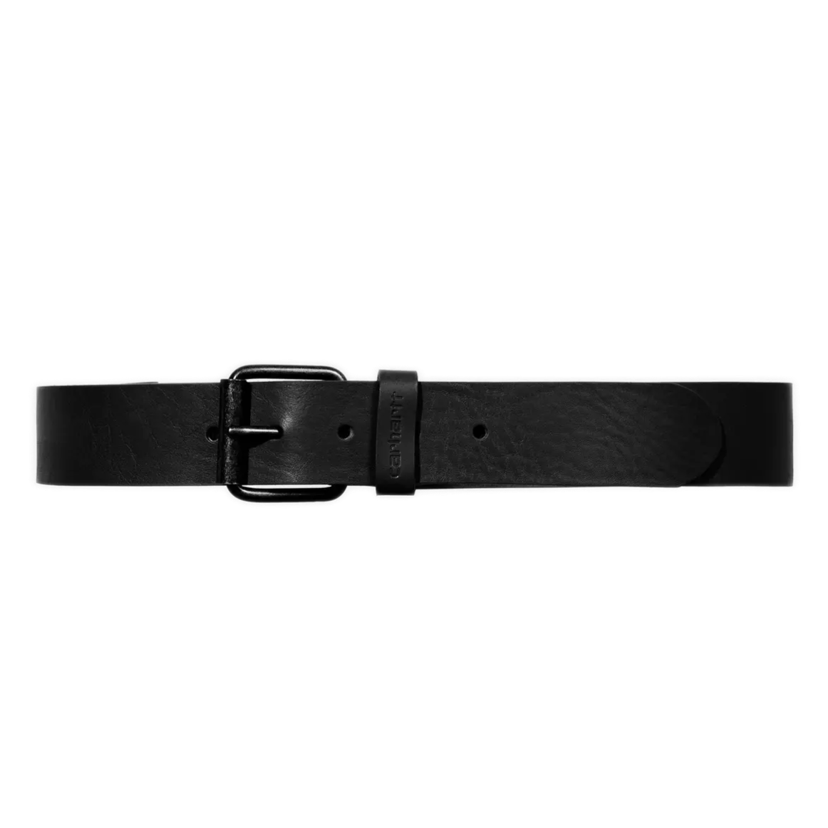 Carhartt WIP Leather Script Belt - Black/Black