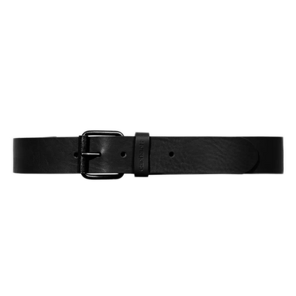 Carhartt WIP Leather Script Belt - Black/Black