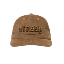 Load image into Gallery viewer, Stussy Corduroy Old English Snapback - Camel