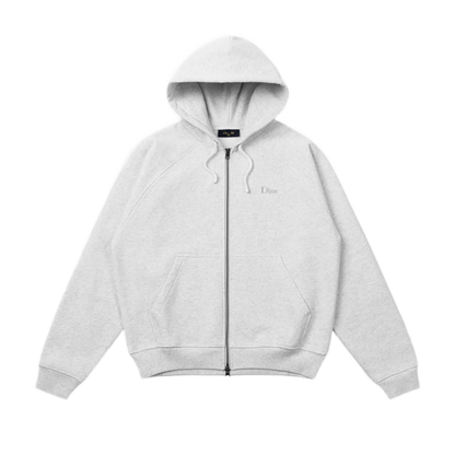 Dime Classic Small Logo Zip Hoodie - Ash