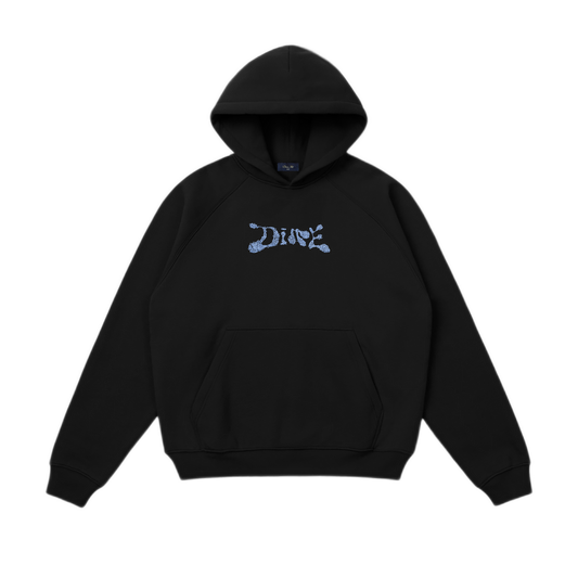 Dime Finger Print Hoodie - Black