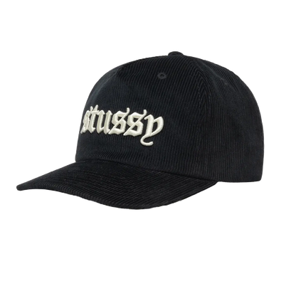 Stussy Corduroy Old English Snapback - Black