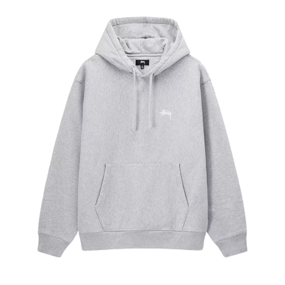 Stussy Stock Logo Hoodie - Grey Heather