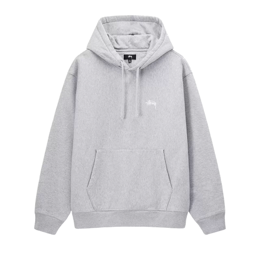 Stussy Stock Logo Hoodie - Grey Heather