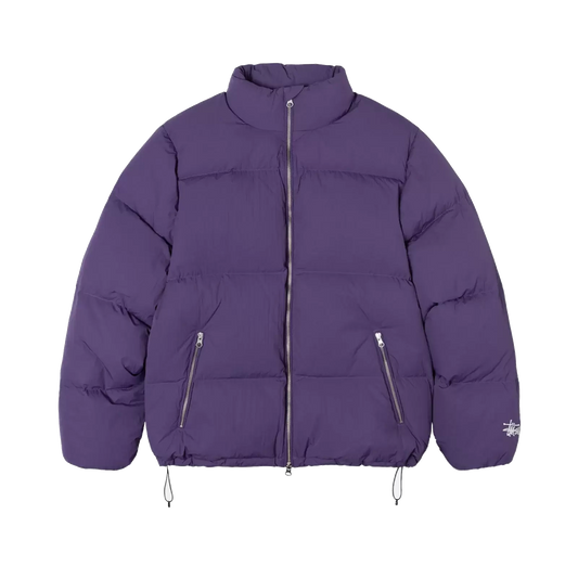 Stussy Nylon Down Puffer - Purple