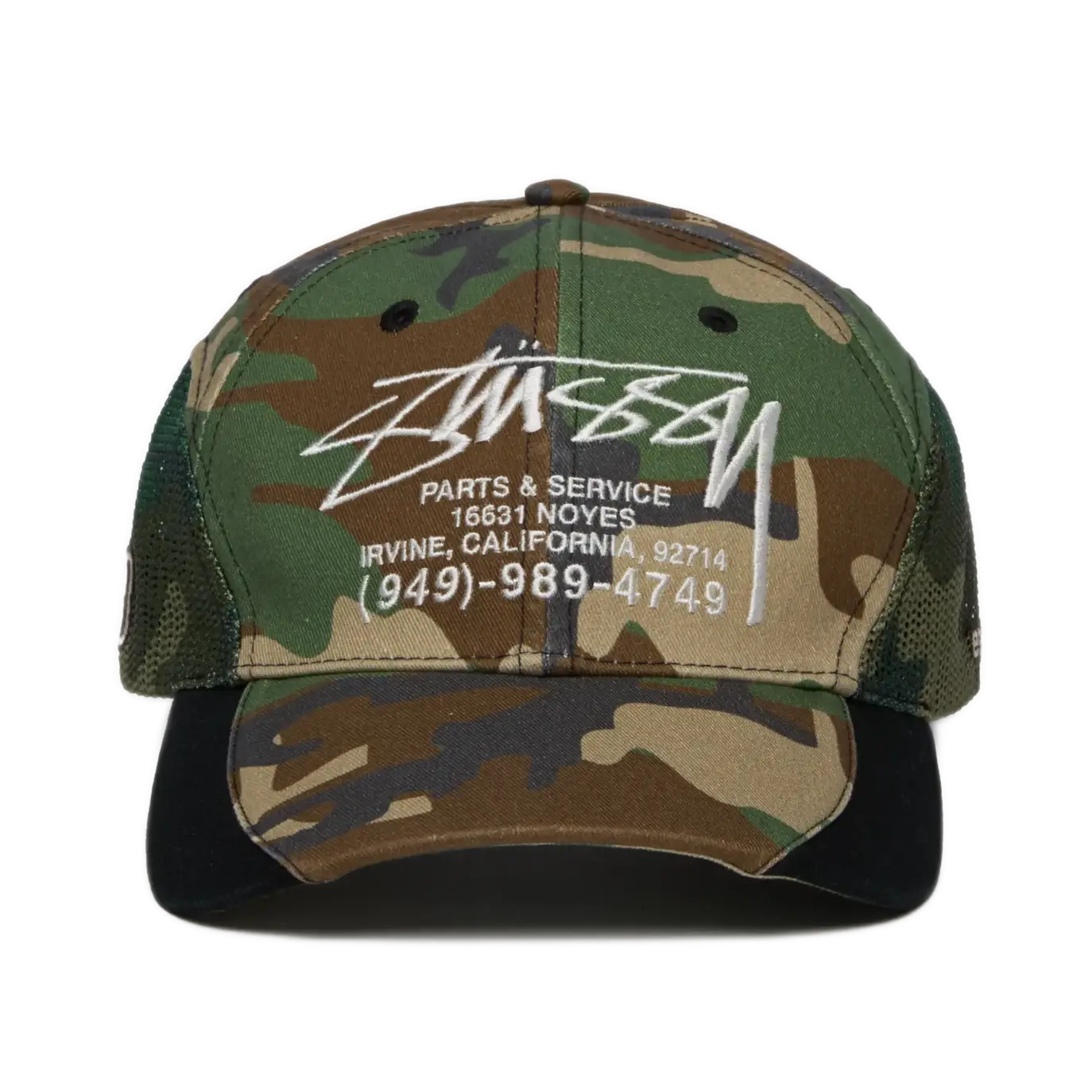 Stussy Lp Service Mesh Strapback Cap - Camo